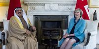 British Prime Minister Theresa May, right, during a meeting with King Hamad bin Isa Al Khalifa of Bahrain, left, at 10 Downing Street in London, 26 October 2016. (Photo: EPA / Will Oliver)