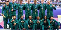  South Africa’s Rugby 7’s team with their bronze medal 