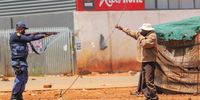 Lenasia South residents during a protest over water crisis on November 12, 2024 in Lenasia, South Africa. It is reported that the City of Johannesburg (CoJ) faces a water crisis amid poor infrastructure management. (Photo by Gallo Images/Sharon Seretlo)