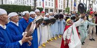 A general view shows people gathered ahead of the French president's visit, in Rabat, Morocco, 28 October 2024. French President Emmanuel Macron is expected to arrive in Rabat on 28 October for a three-day state visit at the invitation of King Mohammed VI. The visit 'aims to mark a new ambition for the next 30 years' in the Franco-Moroccan relationship, according to Elysee Palace.  EPA-EFE/JALAL MORCHIDI