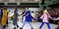 PARIS, FRANCE - MARCH 01: (EDITORIAL USE ONLY) Models walk the runway during the Issey Miyake as part of the Paris Fashion Week Womenswear Fall/Winter 2020/2021 on March 01, 2020 in Paris, France. (Photo by Thierry Chesnot/Getty Images)