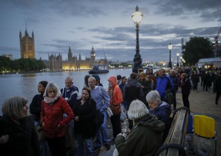 Queue to see Queen Elizabeth's coffin paused after reaching capacity
