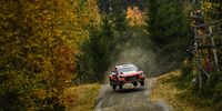 JYVASKYLA, FINLAND - OCTOBER 02:  Craig Breen of Ireland and Paul Nagle of Ireland compete with their Hyundai Shell Mobis WRT Hyundai i20 Coupe WRC during Day Two of the FIA World Rally Championship Finland on October 2, 2021 in Jyvaskyla, Finland.  (Photo by Massimo Bettiol/Getty Images)