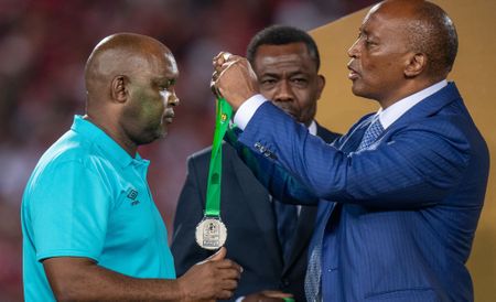 Mosimane snaps at Motsepe over having to play the final at rivals’ home ground
