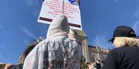 My body, not your crime scene. There were many rightfully angry messages at the protest march against femicide and Gender Based Violence on 5 September 2019 outside Parliament in Cape Town. Photo: Anso Thom
