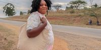 Zanele Moiene (44) is a domestic worker from Msholozi, Mpumalanga. With increased taxi fares, she has less money to put towards groceries and building her house. (Photo: Maru Attwood)