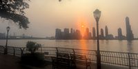 On the run to the run: Morning silhouette over the East River. (Photo: Mark Heywood)