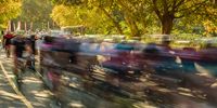 Whooosh! Cape Town Cycle Tour passing by Noordhoek Common. Photographer: Martin Fennell