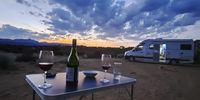 Our first night in the Cederberg at Kagga Kamma we celebrated with good wine 