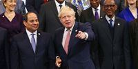 Front row from left: Egypt’s President Abdel Fattah al-Sisi, British Prime Minister Boris Johnson and Rwanda’s President Paul Kagame at the UK Africa Investment Summit in London, 2020. (Photo: EPA-EFE / Hollie Adams)