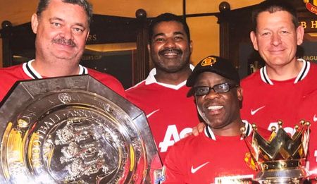 Supplier and SAPS supply chain management team on 2011 Old Trafford jaunt