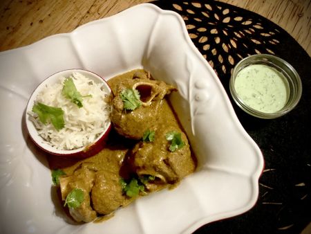 What’s cooking today: Mutton shank & cashew curry