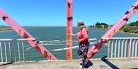 Francis Jeffrey says she fears that the bridge will collapse soon. 20 October 2025.<br>(Photo: Deon Ferreira)