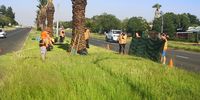 AfriForum mows the lawn in Bloemfontein. (Photo: Supplied)