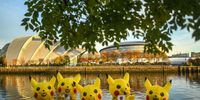 GLASGOW, SCOTLAND - NOVEMBER 04: Protesters dressed as Pikachu are seen holding signs reading Japan stop funding coal during a protest outside the COP26 Summit on November 4, 2021 in Glasgow, United Kingdom. As World Leaders meet to discuss climate change at the COP26 Summit, many climate action groups have taken to the streets to protest for real progress to be made by governments to reduce carbon emissions, clean up the oceans, reduce fossil fuel use and other issues relating to global heating. (Photo by Peter Summers/Getty Images)