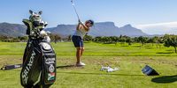 Ashleigh Buhai on the range at Steenberg Golf Club, preparing for the Investec SA Open.<br>(Photo: Credit Tristan Jones /LET)<br>