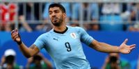  Luis Suarez of Uruguay reacts during the FIFA World Cup 2018 group A preliminary round soccer match between Uruguay and Russia in Samara, Russia, 25 June 2018. EPA-EFE/WALLACE WOON 