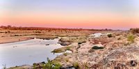 Sunset at the Letaba river in the Kruger National Park.