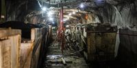 Mined platinum ore in  a shaft at the Khuseleka platinum mine. (Photo: Waldo Swiegers / Bloomberg via Getty Images)