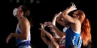 TOKYO, JAPAN - AUGUST 06: (L-R) Anouck Jaubert of Team France and Miho Nonaka of Team Japan assess the wall during the Sport Climbing Women's Combined Final on day fourteen of the Tokyo 2020 Olympic Games at Aomi Urban Sports Park on August 06, 2021 in Tokyo, Japan. (Photo by Maja Hitij/Getty Images)