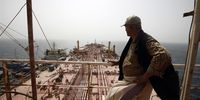 A staff of FSO Safer oil tanker inspects the vessel moored in the Red Sea, off the coast of the western Hodeidah province, Yemen, 12 June 2023. (Photo: EPA-EFE/YAHYA ARHAB)
