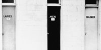 View of segregated public restrooms labelled 'ladies,' 'men' and 'colored,' USA, circa 1960. (Photo by Hulton Archive/Getty Images)
