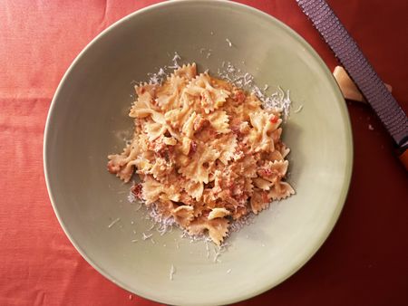 A tuna caper — reach out to the world to complete your pasta dish