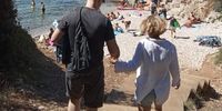 Winnie Pooh and piglet (us) in Croatia. Submitted by Beverley Kempster, photo taken by her son. 