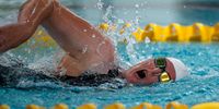 Kat Swanepoel in action in the Women's 150-metre IM during day 5 of the 2021 SA Senior Swimming Championship at Newton Park on April 11, 2021 in Port Elizabeth, South Africa. (Photo by Anton Geyser/Gallo Images)