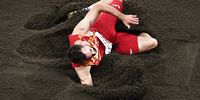 epa09382654 Eusebio Caceres of Spain competes the Men's Long Jump Qualification Group B during the Athletics events of the Tokyo 2020 Olympic Games at the Olympic Stadium in Tokyo, Japan, 31 July 2021.  EPA-EFE/CHRISTIAN BRUNA