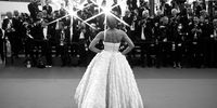 CANNES, FRANCE - MAY 17: (EDITORS NOTE: This image has been converted to black and white) Lori Harvey attends the screening of "Final Cut (Coupez!)" and opening ceremony red carpet for the 75th annual Cannes film festival at Palais des Festivals on May 17, 2022 in Cannes, France. (Photo by Gareth Cattermole/Getty Images)