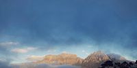 Table Mountain framed by mist. Taken 03 March in Keurboom Park, Rondebosch<br>