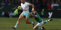 Jesse Kriel of Springboks in action with Robbie Henshaw of Ireland during the Castle Lager Incoming Tour at Loftus Versveld in Pretoria on 06 July 2024.(Photo: Felix Dlangamandla)