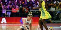Karla Pretorius of South Africa and Nicole Dixon-Rochester of Jamaica. (Photo: Ashley Vlotman / Gallo Images / Netball World Cup 2023)