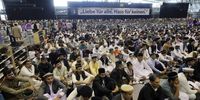 Believers listen the speech of their caliph of Ahmadiyya Muslim Jamaat (AMJ) during the Peace Conference of Ahmadiyya Muslims in Stuttgart, Germany, 01 September 2023. The slogan of the peace conference is 'Love for all, hate for none'. Around 50,000 Muslims and active members from all over the world of Germany's oldest Muslim community Ahmadiyya, are expected to attend the meeting. Ahmadiyya Muslim Jamaat (AMJ) celebrates its 100th anniversary in 2023.  EPA-EFE/RONALD WITTEK