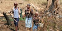 Local women head for home after a day working in the fields inside Ndumo game reserve. Picture Tony Carnie