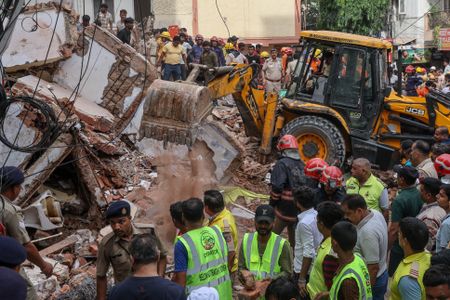Six killed in Delhi building collapse, rescuers search through rubble