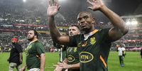 Springbok Makazole Mapimpi acknowledges fans after The Rugby Championship match against Argentina at Kings Park in Durban on 24 September 2022. (Photo: Darren Stewart / Gallo Images / Getty Images)
