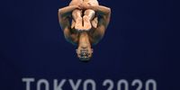TOKYO, JAPAN - AUGUST 02: Mohab Ishak of Team Egypt competes in the Men's 3m Springboard Preliminary Round on day ten of the Tokyo 2020 Olympic Games at Tokyo Aquatics Centre on August 02, 2021 in Tokyo, Japan. (Photo by Maddie Meyer/Getty Images)
