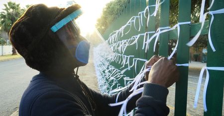 Ribbons flutter for the dead as Covid-19 surge hits Joburg