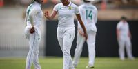 Ayanda Hlubi of SA walks to her bowling mark during day two of the Women's Test between Australia and SA on 16 February, 2024 in Perth. (Photo: Paul Kane/Getty Images)