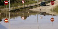 A view of a flooded area in Manacor (Mallorca), one of the consequences of a DANA that has left a large amount of rainfall in different parts of the in Mallorca, Manacor island, Spain, 28 October 2024. A DANA is an upper-level isolated atmospheric depression causing heavy rains. One of the most affected areas has been Porto Cristo and Manacor, where firefighters are working to bail out the water at Rafa Nadal's Academy.   EPA-EFE/CATI CLADERA