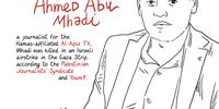 Ahmed Abu Mhadi. (Illustration: X, Gianluca Costantini @channeldraw)
