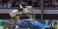 Mexican rider Eugenio Garza Perez in action on day four of the Longines Global Champions Tour at Campo Marte, in Mexico City, Mexico, 23 April 2023.  EPA-EFE/Isaac Esquivel