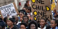 Learners and parents protest in Cape Town on the eve  of Youth Day, calling for the Western Cape Department of Education to ensure that all children have a place in school.