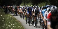 The pack of the riders in action during the 4th stage of the 105th edition of the Tour de France cycling race over 195km between La Baule and Sarzeau, France, 10 July 2018.  EPA-EFE/YOAN VALAT