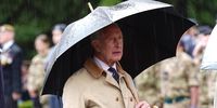 KIRKCALDY, SCOTLAND - JULY 2: King Charles III looks on during a minute's silence after laying a wreath at Kirkcaldy War Memorial on July 2, 2025 in Kirkcaldy, Scotland. King Charles III and Queen Camilla are visiting Scotland with members of the Royal Family for a Royal Week until Friday, July 04.  (Photo by Aaron Chown - WPA Pool/Getty Images)