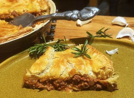 A weeknight meat and potato pie enhanced with rosemary