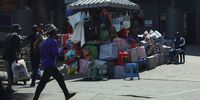 Bags on sale near the wanderers taxi rank in Johannesburg on 14 October 2025. (Photo: Felix Dlangamandla)