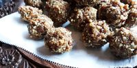 Vegan date, almond, seed and chocolate truffles made by Michele Mistry from INDIKAAP. Photo: INDIKAAP